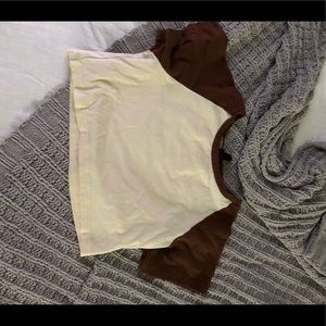 Brown/Tan Cropped Tee